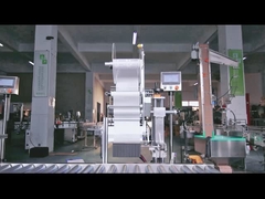 주문 제작된 터치스크린 온라인으로 평평한 라벨 애플리케이터 기계 PLC는 380W를 제어합니다